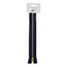 SACHET DE 6 / FERMETURE A GLISSIERE JEANS 20 CM. BLEU JEANS